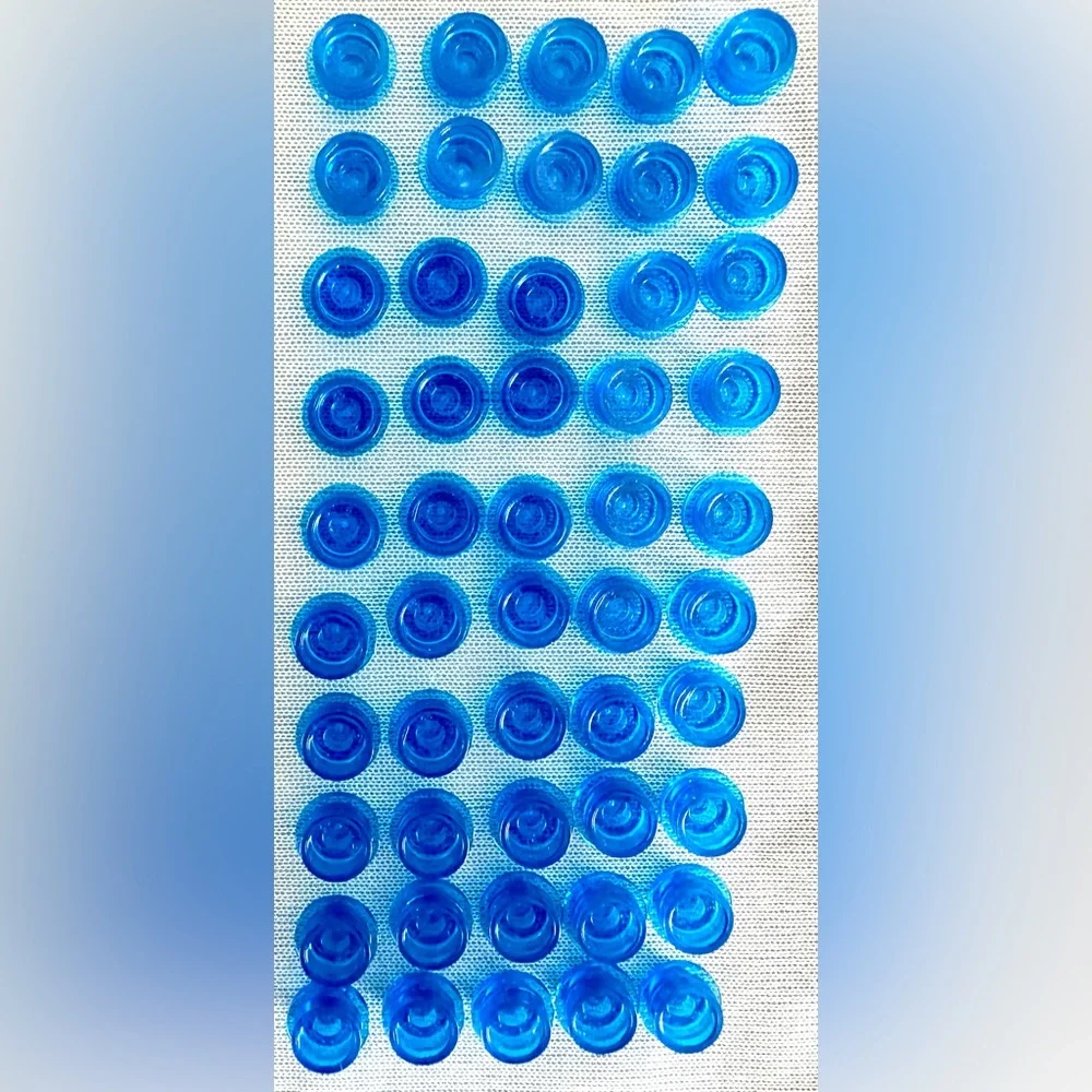 LEGO Round Plate 1x1 Transparent Dark Blue (16141 / 30057) Lot of 50 Pieces - Picture 2 of 6